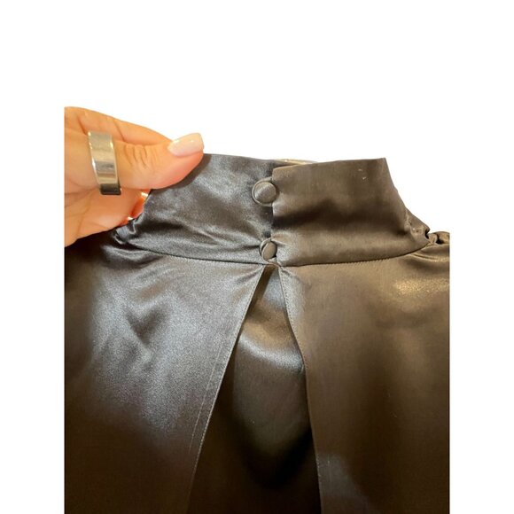 Alessandra Rich Black Silk Embellished Mini Dress Crystal Detail, Ruch - Size 10 - Picture 10 of 16